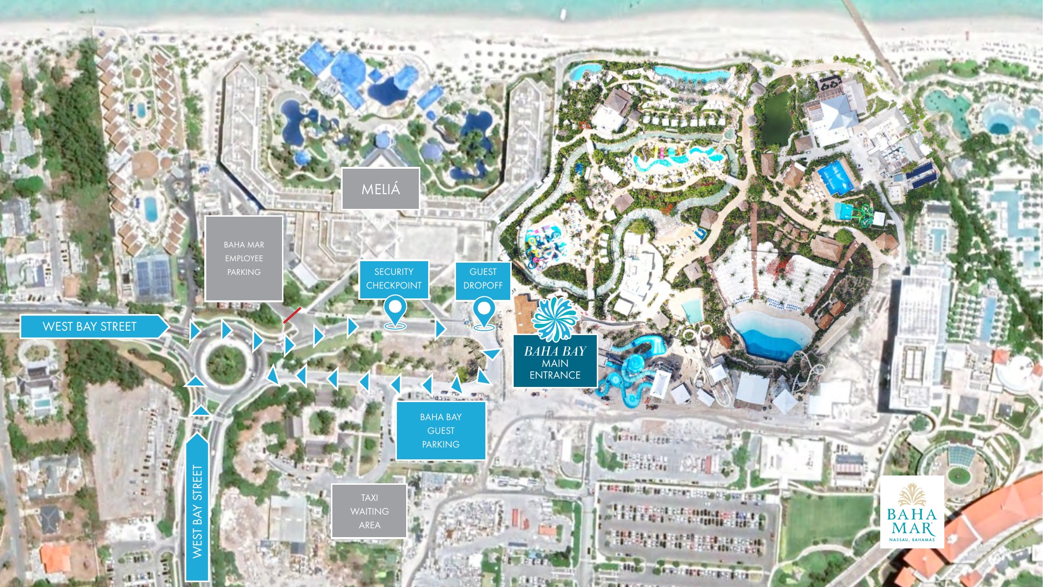Baha Bay parking map